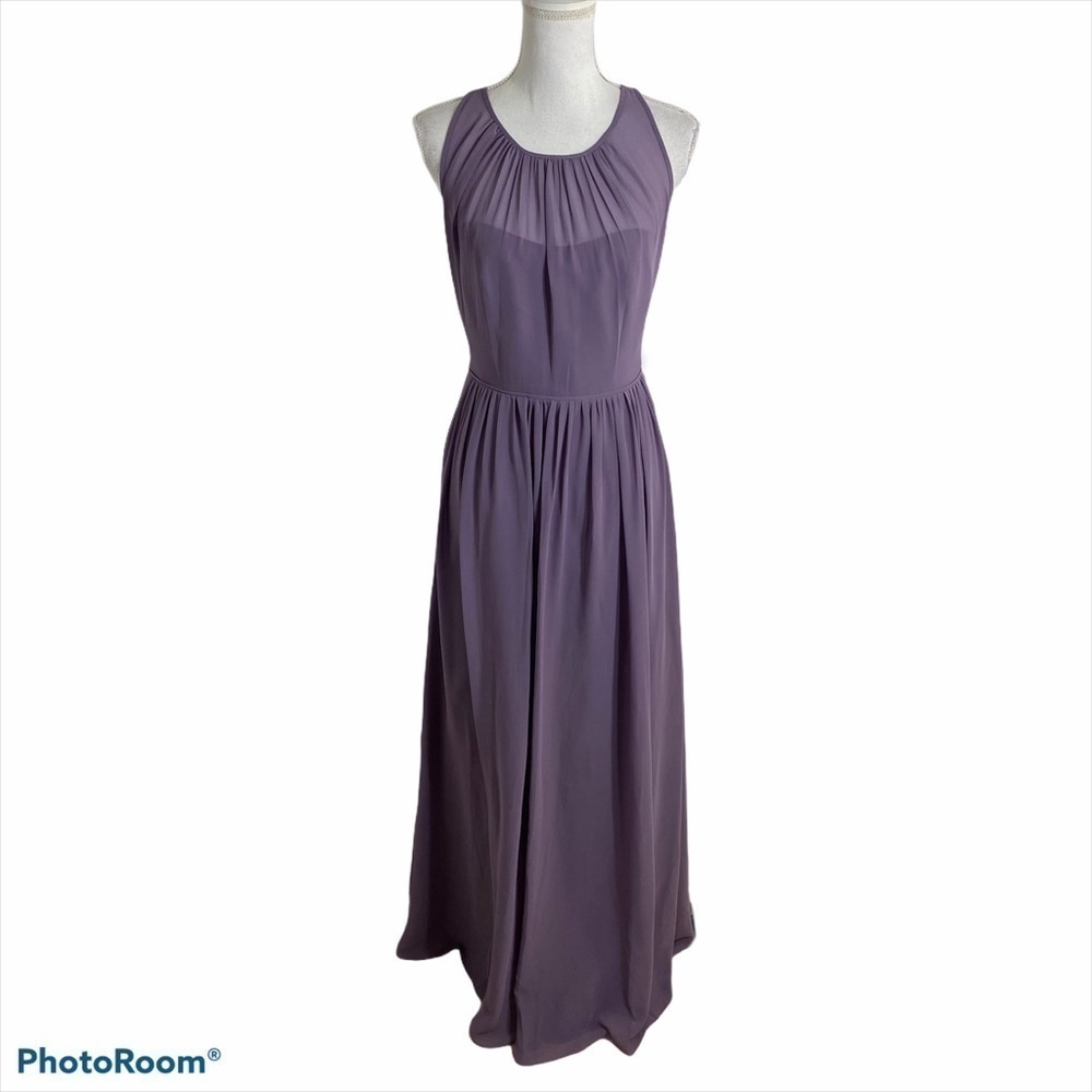 Bill Levkoff Purple Maxi Chiffon Formal Dress NWT Sz 6